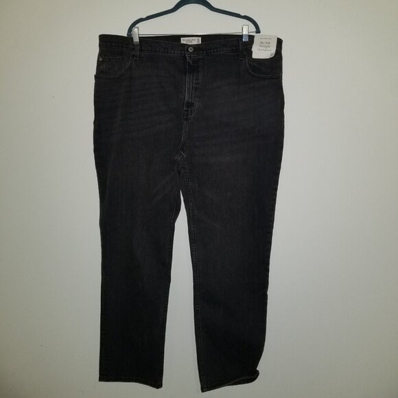 Abercrombie and Fitch Plus size Washed Black Jeans 36x22 NWT - Picture 1 of 3